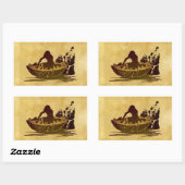 いかだに乗ったGOLLUM™ 長方形シール (シート)