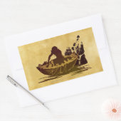 いかだに乗ったGOLLUM™ 長方形シール (封筒)