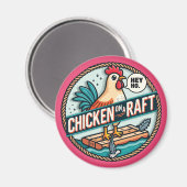 いかだの上の鶏 マグネット (正面/裏面)