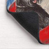 いかだの上の黒と白 マウスパッド (コーナー)