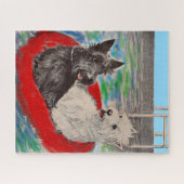 いかだのBlackieそしてWhitie ジグソーパズル (横)