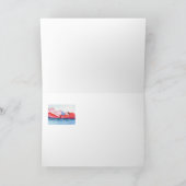 いかだカードで浮かんでいる大きいお父さんのブタ カード (内部)