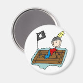 いかだ磁石に海賊を付着させる マグネット (正面/裏面)