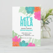 いかなる時代の熱帯バースデーパーティーシャーバートルアウ(ハワイ式宴会) 招待状 (スタンド正面)