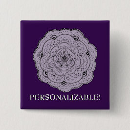 いかなる色のレースも、かぎとるようにかぎとる花 缶バッジ