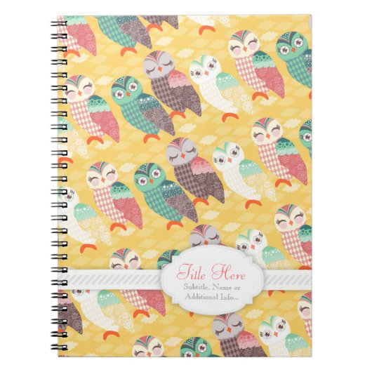 いかに今コキンメフクロウか。 カスタムな文字 ノートブック (正面)