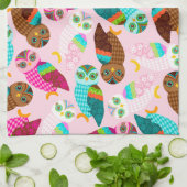 いかに今コキンメフクロウか。 キッチンタオル (折り畳み)