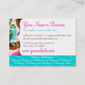 いかに今コキンメフクロウか。 報酬の広告宣伝 ロイヤリティカード (裏面)