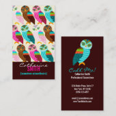 いかに今コキンメフクロウか。 縦 名刺 (正面/裏面)