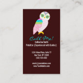 いかに今コキンメフクロウか。 縦 名刺 (裏面)