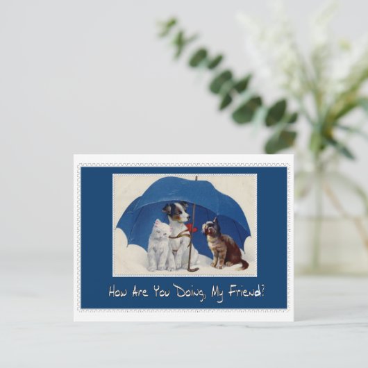 いかに私の友人の郵便はがきをしていますか。 ポストカード (スタンド正面)