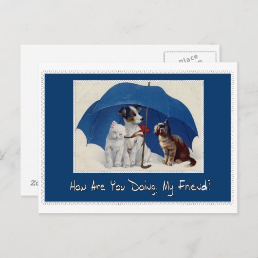 いかに私の友人の郵便はがきをしていますか。 ポストカード (正面/裏面)