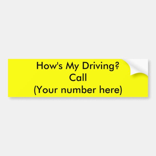 いかに私運転していますか。 バンパーステッカー (正面)