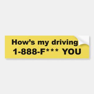 いかに私運転していますか。 Fの*** バンパーステッカー