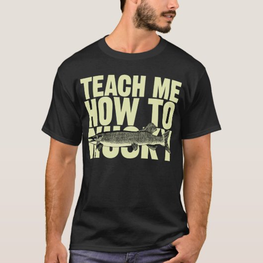 いかにMuskyかに私に教えて下さい(黄褐色の手紙) Tシャツ (正面)