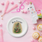 いかりおよび花との餞別 ペーパープレート (パーティー)