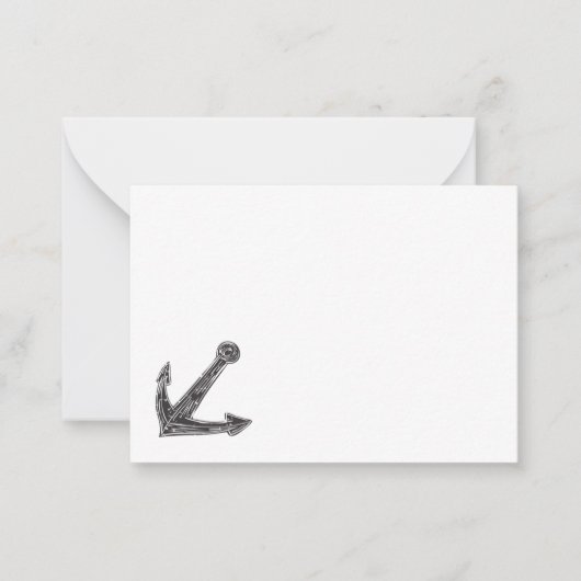 いかりかわいいデザイン ノートカード (正面)