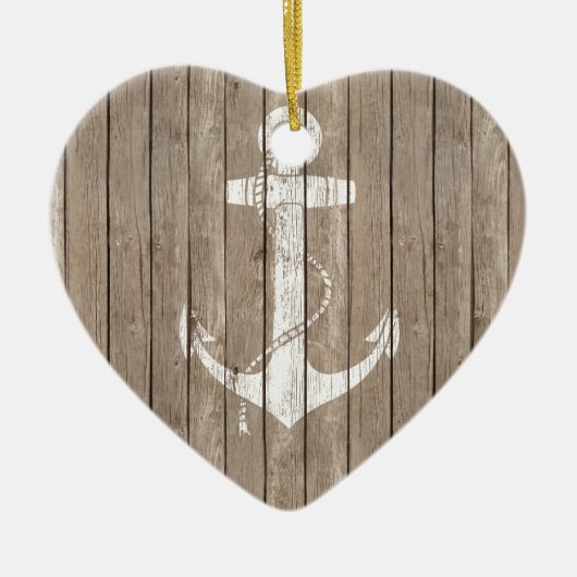 いかりが付いている動揺してな木 セラミックオーナメント (正面)