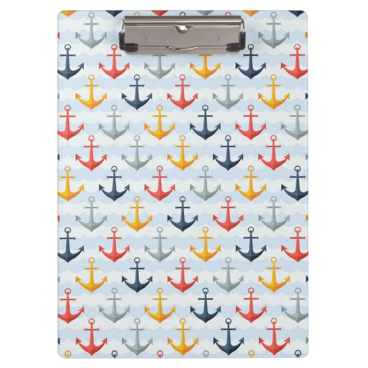 いかりが付いている航海のなパターン クリップボード (正面)
