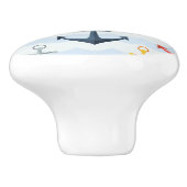 いかりが付いている航海のなパターン セラミックノブ (側面)