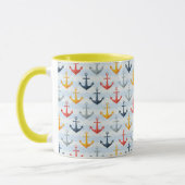 いかりが付いている航海のなパターン マグカップ (左)