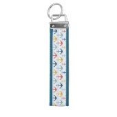 いかりが付いている航海のなパターン リストバンドキーホルダー (鍵トップ)