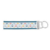 いかりが付いている航海のなパターン リストバンドキーホルダー (鍵右)