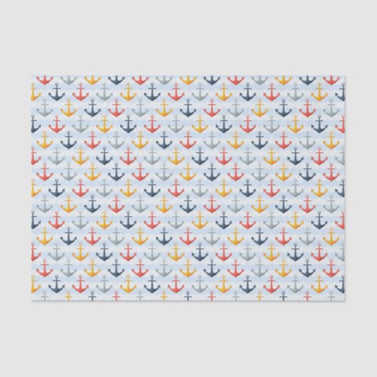 いかりが付いている航海のなパターン 薄葉紙 (正面)