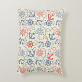 いかりが付いている赤そして海軍背景 アクセントクッション (裏面(縦))