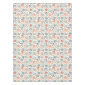 いかりが付いている赤そして海軍背景 テーブルクロス (正面)