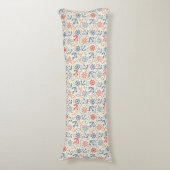 いかりが付いている赤そして海軍背景 ボディピロー (正面縦)