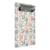 いかりが付いている赤そして海軍背景 ミニクリップボード (アングル)