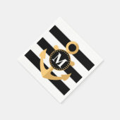 いかりとストライプ スタンダードカクテルナプキン (角)