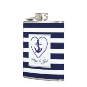 いかりとストライプ フラスク (左)