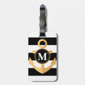いかりとストライプ ラゲッジタグ (裏面縦)