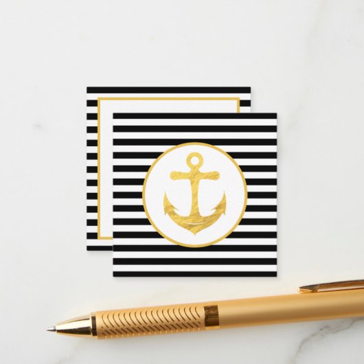 いかりとストライプ |航海のテーマ |エンクロージャカード エンクロージャーカード (正面/裏面インサイチュ)