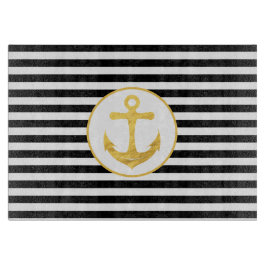 いかりとストライプ |航海のテーマ |カッティングボード カッティングボード