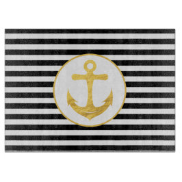 いかりとストライプ |航海のテーマ |カッティングボード カッティングボード