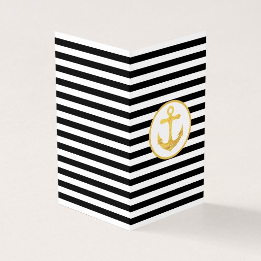 いかりとストライプ |航海のテーマ |グリーティングカード (外部)