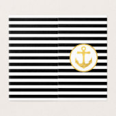 いかりとストライプ |航海のテーマ |グリーティングカード (外部フラット)