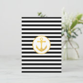 いかりとストライプ |航海のテーマ |グリーティングカード サンキューカード (スタンド正面)