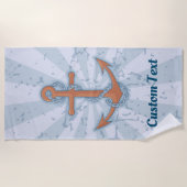 いかりとチェーン ビーチタオル (正面)