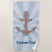 いかりとチェーン ビーチタオル (正面)