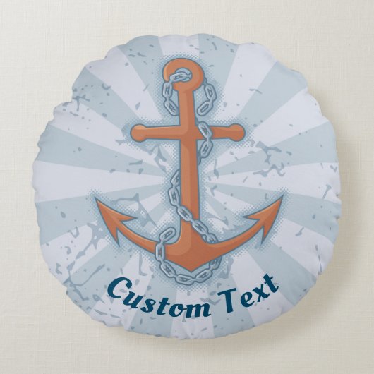 いかりとチェーン ラウンドクッション (正面)