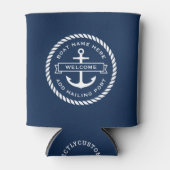 いかりとロープボート名の配船ポートへようこそ 缶クーラー (正面)