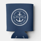 いかりとロープボート名の配船ポートへようこそ 缶クーラー (裏面)