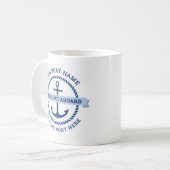 いかりとロープボー縁どトの名を歓迎する コーヒーマグカップ (正面左)