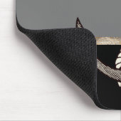 いかりとロープ（モノクロの黒いグラデーション） マウスパッド (コーナー)