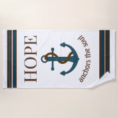 いかりと引用文 ビーチタオル (正面)