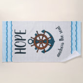 いかりと引用文 ビーチタオル (正面)